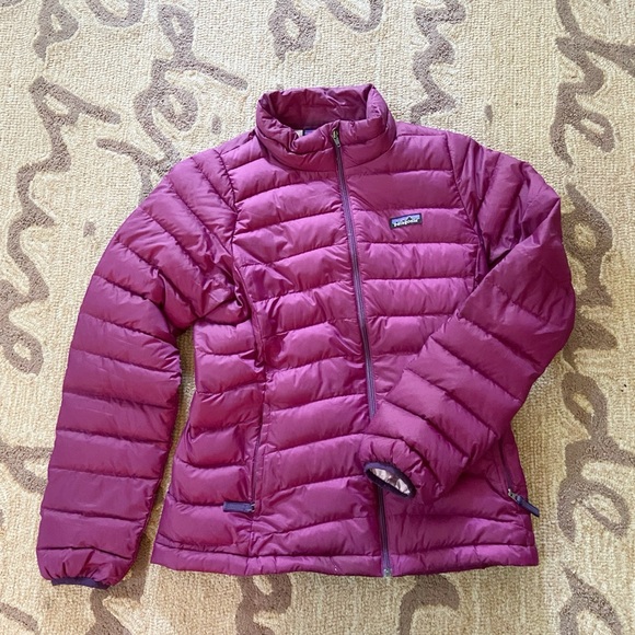 Patagonia Girls' Down Sweater, purple, size YXL 14-16, like new